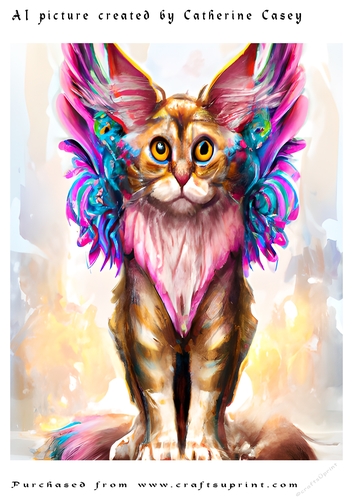 AI (Artificial Intelligence) A4 Beautiful Fantasy Picture of Stunning Fantasy Cats