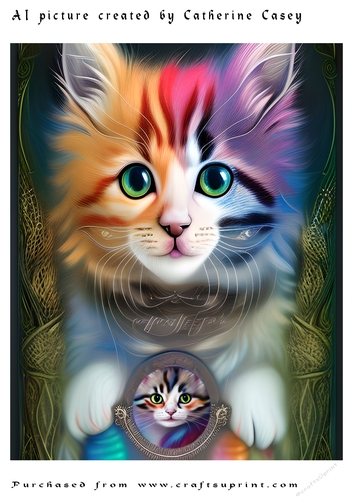AI (Artificial Intelligence) A4 Beautiful Fantasy Picture of Stunning Fantasy Cats