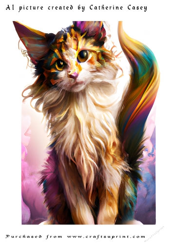 AI (Artificial Intelligence) A4 Beautiful Fantasy Picture of Stunning Fantasy Cats
