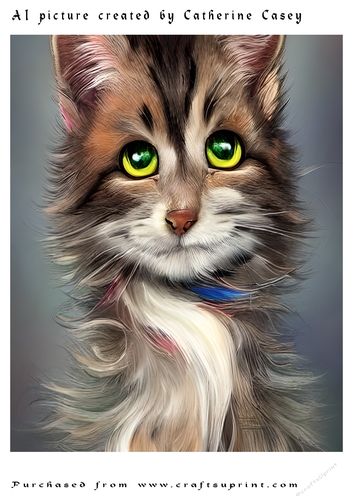AI (Artificial Intelligence) A4 Beautiful Fantasy Picture of Stunning Fantasy Cats