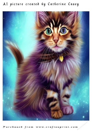 AI (Artificial Intelligence) A4 Beautiful Fantasy Picture of Stunning Fantasy Cats