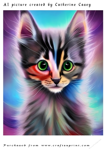 AI (Artificial Intelligence) A4 Beautiful Fantasy Picture of Stunning Fantasy Cats