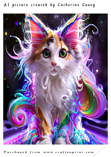 AI (Artificial Intelligence) A4 Beautiful Fantasy Picture of Stunning Fantasy Cats