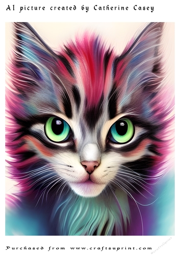 AI (Artificial Intelligence) A4 Beautiful Fantasy Picture of Stunning Fantasy Cats