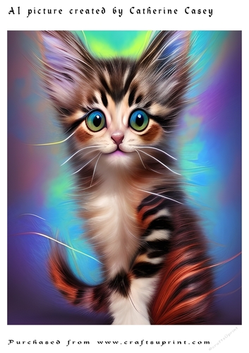 AI (Artificial Intelligence) A4 Beautiful Fantasy Picture of Stunning Fantasy Cats