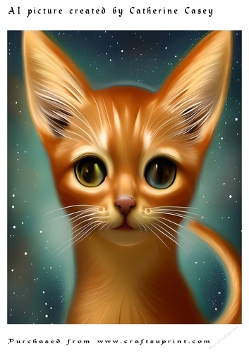 AI (Artificial Intelligence) A4 Beautiful Fantasy Picture of Stunning Fantasy Cats