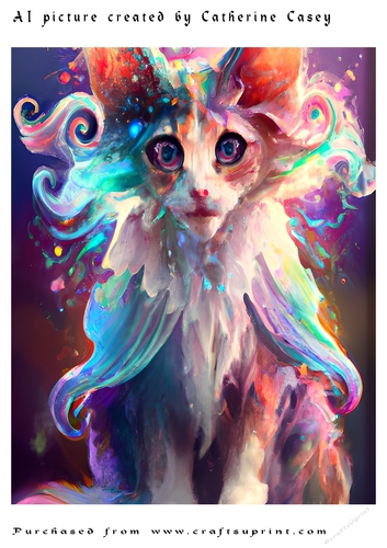AI (Artificial Intelligence) A4 Beautiful Fantasy Picture of Stunning Fantasy Cats