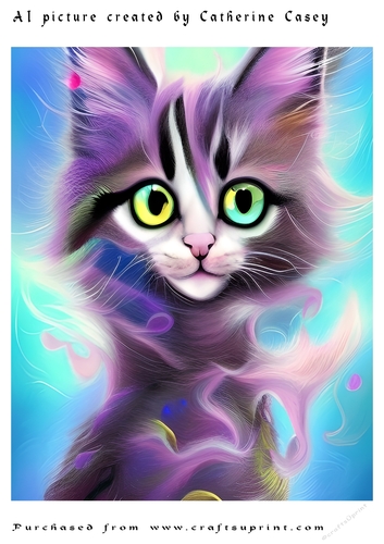 AI (Artificial Intelligence) A4 Beautiful Fantasy Picture of Stunning Fantasy Cats