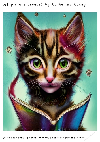 AI (Artificial Intelligence) A4 Beautiful Fantasy Picture of Stunning Fantasy Cats