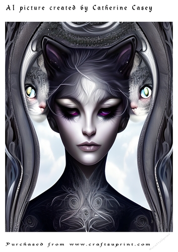 AI (Artificial Intelligence) A4 Beautiful Fantasy Picture of Stunning Fantasy lady