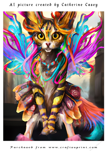 AI (Artificial Intelligence) A4 Beautiful Fantasy Picture of Stunning Fantasy Cats