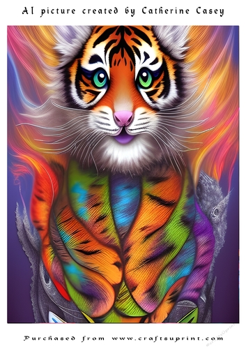 AI (Artificial Intelligence) A4 Beautiful Fantasy Picture of Stunning Fantasy Cats