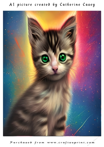 AI (Artificial Intelligence) A4 Beautiful Fantasy Picture of Stunning Fantasy Cats