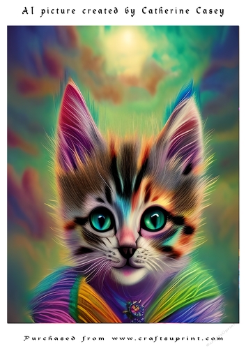 AI (Artificial Intelligence) A4 Beautiful Fantasy Picture of Stunning Fantasy Cats