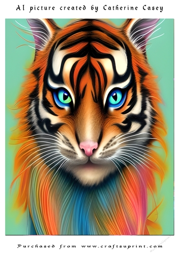 AI (Artificial Intelligence) A4 Beautiful Fantasy Picture of Stunning Fantasy Cats