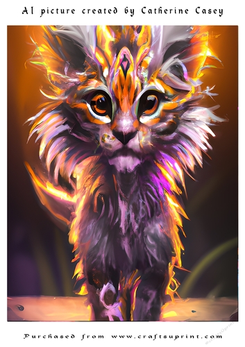 AI (Artificial Intelligence) A4 Beautiful Fantasy Picture of Stunning Fantasy Cats