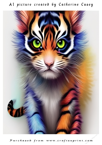 AI (Artificial Intelligence) A4 Beautiful Fantasy Picture of Stunning Fantasy Cats