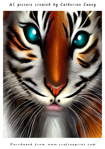 AI (Artificial Intelligence) A4 Beautiful Fantasy Picture of Stunning Fantasy Cats