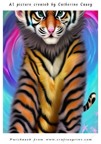 AI (Artificial Intelligence) A4 Beautiful Fantasy Picture of Stunning Fantasy Cats