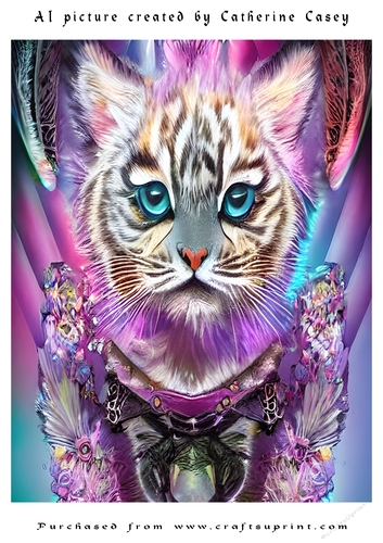 AI (Artificial Intelligence) A4 Beautiful Fantasy Picture of Stunning Fantasy Cats