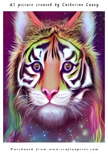 AI (Artificial Intelligence) A4 Beautiful Fantasy Picture of Stunning Fantasy Cats