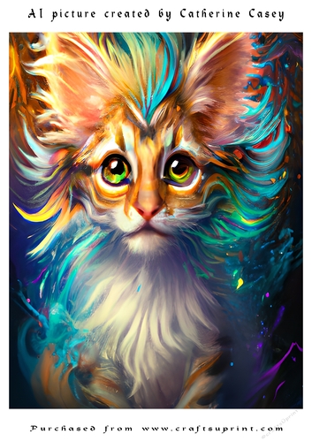 AI (Artificial Intelligence) A4 Beautiful Fantasy Picture of Stunning Fantasy Cats