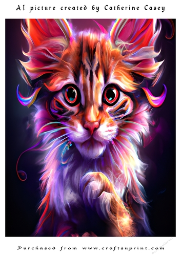 AI (Artificial Intelligence) A4 Beautiful Fantasy Picture of Stunning Fantasy Cats