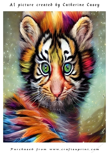 AI (Artificial Intelligence) A4 Beautiful Fantasy Picture of Stunning Fantasy Cats