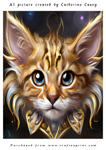 AI (Artificial Intelligence) A4 Beautiful Fantasy Picture of Stunning Fantasy Cats