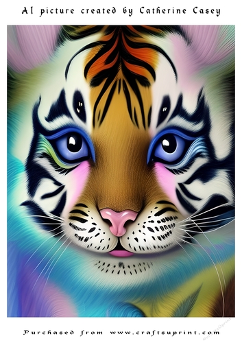 AI (Artificial Intelligence) A4 Beautiful Fantasy Picture of Stunning Fantasy Cats