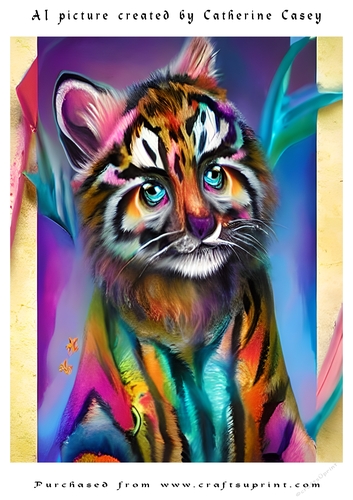 AI (Artificial Intelligence) A4 Beautiful Fantasy Picture of Stunning Fantasy Cats