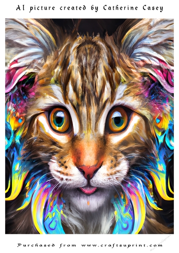 AI (Artificial Intelligence) A4 Beautiful Fantasy Picture of Stunning Fantasy Cats