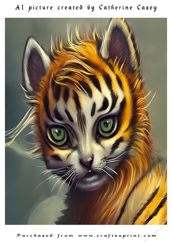 AI (Artificial Intelligence) A4 Beautiful Fantasy Picture of Stunning Fantasy Cats