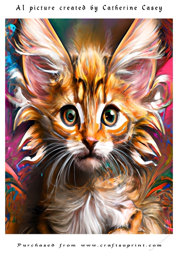 AI (Artificial Intelligence) A4 Beautiful Fantasy Picture of Stunning Fantasy Cats