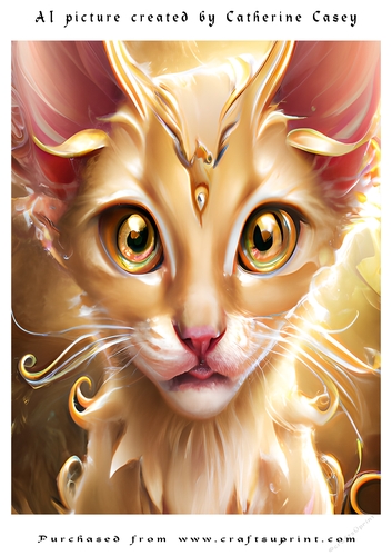AI (Artificial Intelligence) A4 Beautiful Fantasy Picture of Stunning Fantasy Cats