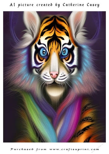 AI (Artificial Intelligence) A4 Beautiful Fantasy Picture of Stunning Fantasy Cats