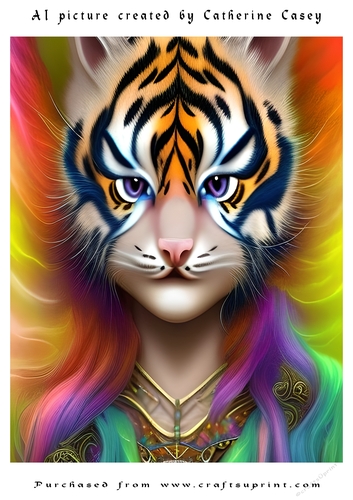 AI (Artificial Intelligence) A4 Beautiful Fantasy Picture of Stunning Fantasy Cats