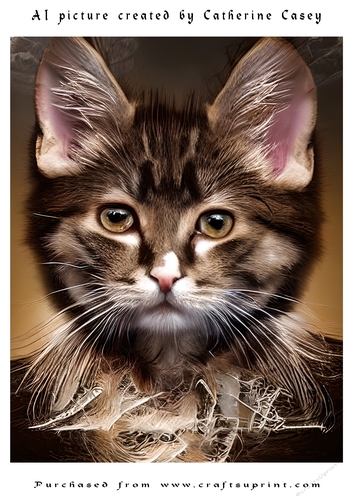 AI (Artificial Intelligence) A4 Beautiful Fantasy Picture of Stunning Fantasy Cats