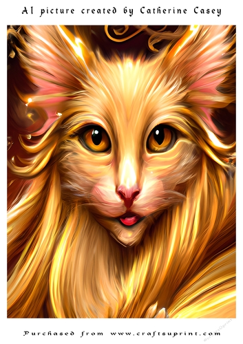 AI (Artificial Intelligence) A4 Beautiful Fantasy Picture of Stunning Fantasy Cats