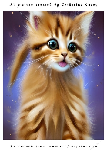 AI (Artificial Intelligence) A4 Beautiful Fantasy Picture of Stunning Fantasy Cats