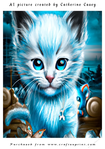 AI (Artificial Intelligence) A4 Beautiful Fantasy Picture of Stunning Fantasy Cats