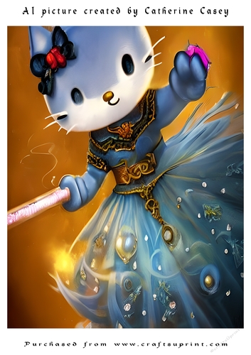 AI (Artificial Intelligence) A4 Beautiful Fantasy Picture of Stunning Fantasy Cats