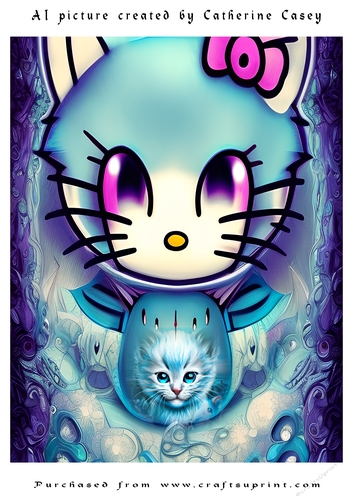 AI (Artificial Intelligence) A4 Beautiful Fantasy Picture of Stunning Fantasy Cats