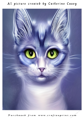 AI (Artificial Intelligence) A4 Beautiful Fantasy Picture of Stunning Fantasy Cats