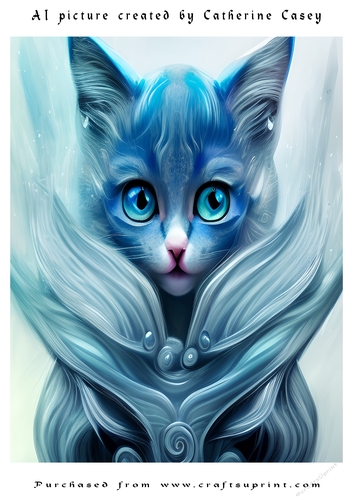 AI (Artificial Intelligence) A4 Beautiful Fantasy Picture of Stunning Fantasy Cats