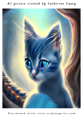 AI (Artificial Intelligence) A4 Beautiful Fantasy Picture of Stunning Fantasy Cats