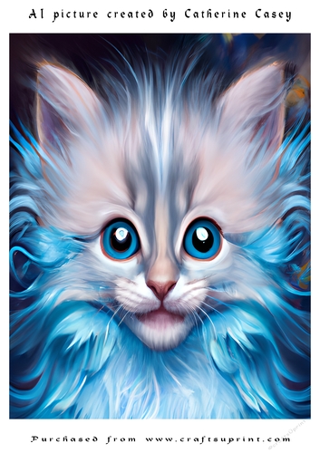 AI (Artificial Intelligence) A4 Beautiful Fantasy Picture of Stunning Fantasy Cats