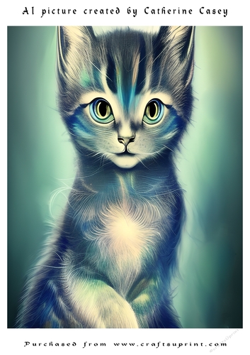 AI (Artificial Intelligence) A4 Beautiful Fantasy Picture of Stunning Fantasy Cats