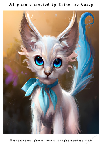 AI (Artificial Intelligence) A4 Beautiful Fantasy Picture of Stunning Fantasy Cats