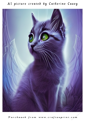 AI (Artificial Intelligence) A4 Beautiful Fantasy Picture of Stunning Fantasy Cats